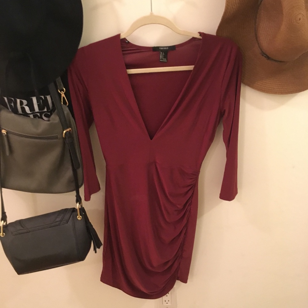 Red slinky sexy dress